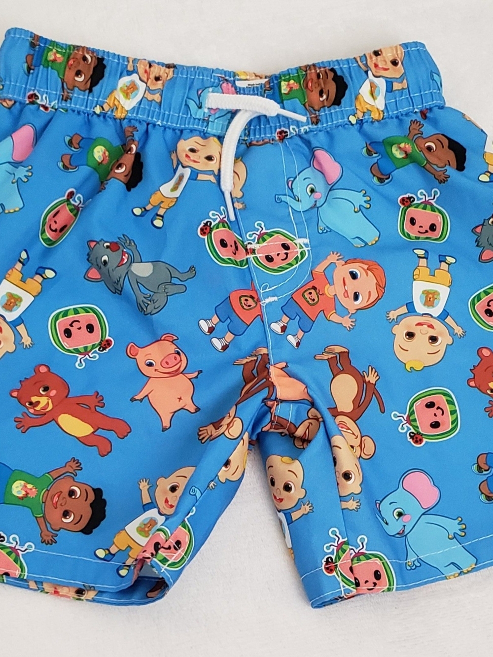 Kids Blue Cartoon Swim Trunks